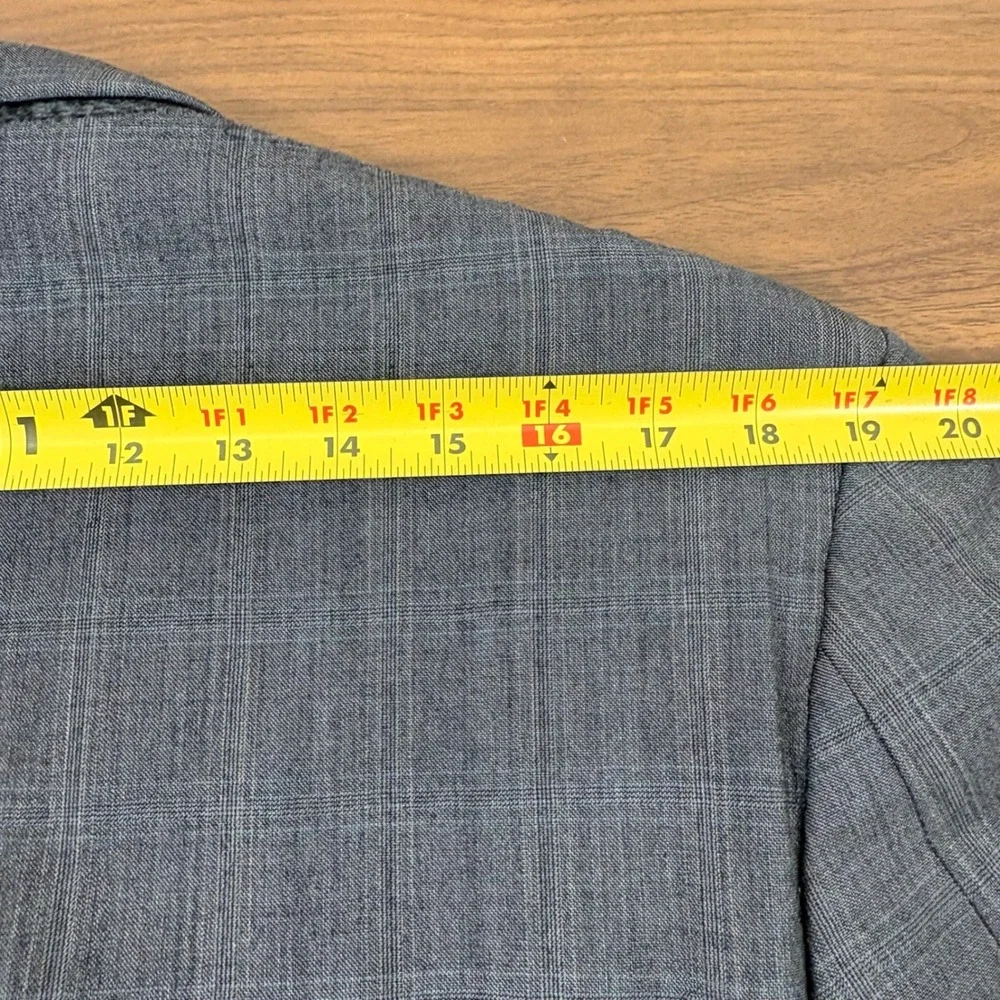 Joseph Abboud Nordstrom Blazer 44R Gray‎ Glen Plaid Wool Sport Coat Professional